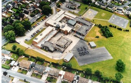 aerial view of Broughton CP School